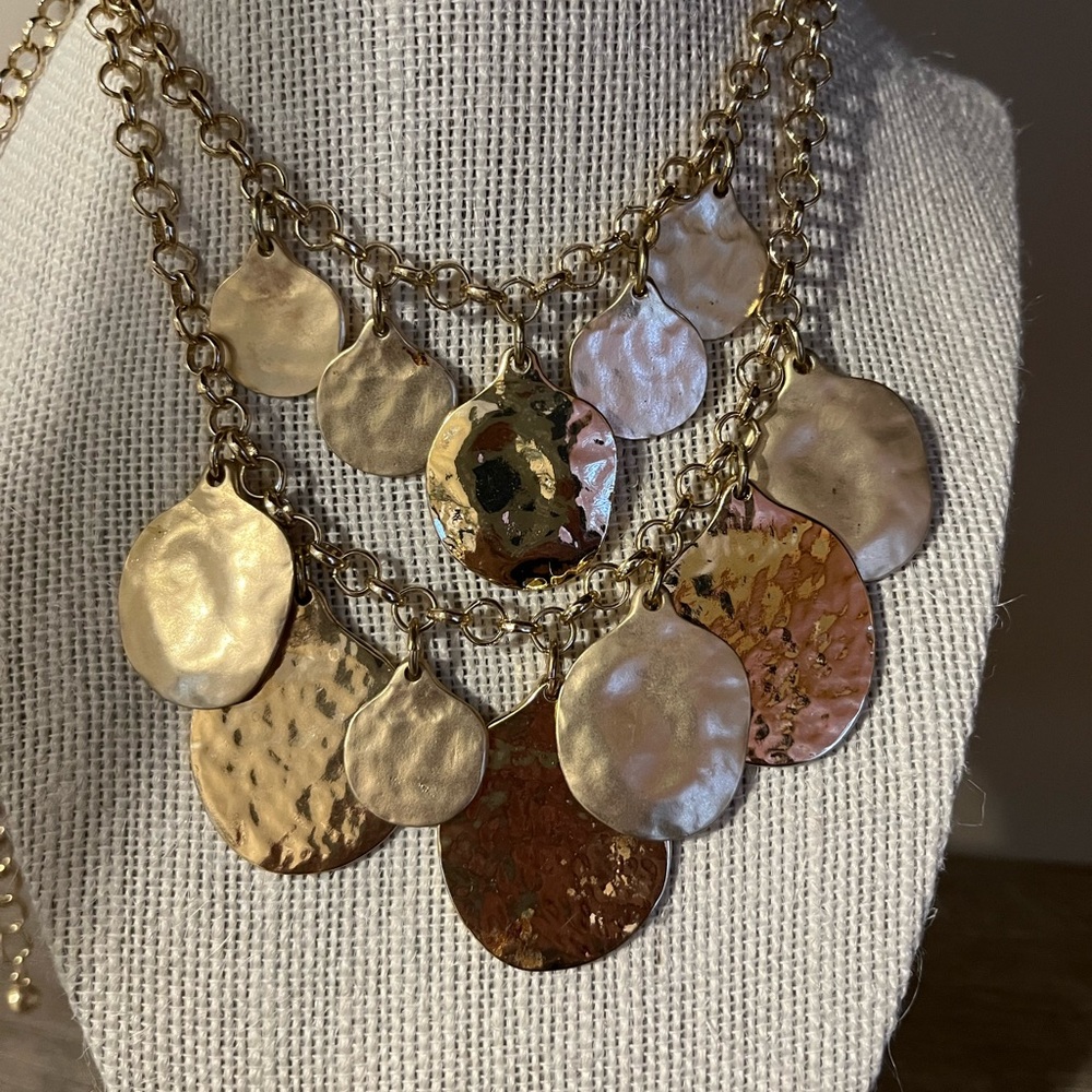 Chico’s Women’s Gold Tone Layered Necklace